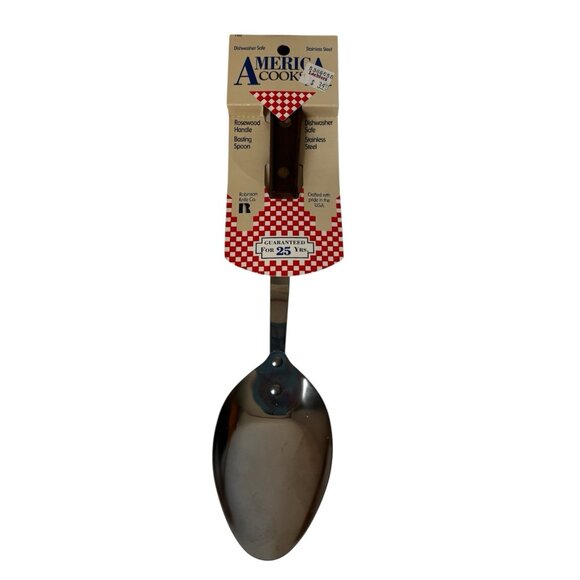 VTG NOS America Cook Rosewood Handle Basting Spoon Stainless Steel USA Made - Picture 2 of 9